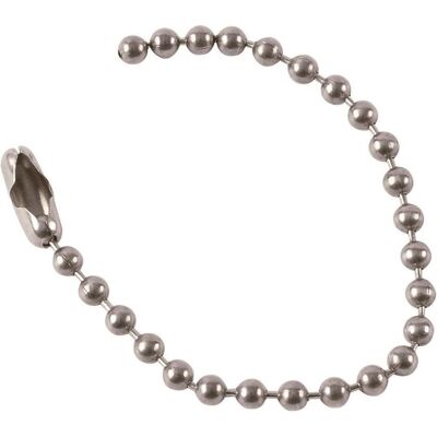 Brady, Etiketten, BEADED LINK CHAIN L114MM NICKEL PK100, Kugelkette (100 Stück) Brady, Etiketten, BEADED LINK CHAIN L114MM NICKEL PK100, Kugelkette (100 Stück)