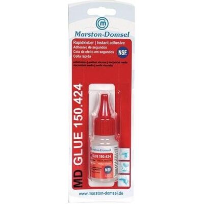 Marston-Domsel, Klebstoff, Rapidkleber MD GLUE 150.424 20 g NSF P1 farblos Flasche MARSTON (20 g, 20 ml) Marston-Domsel, Klebstoff, Rapidkleber MD GLUE 150.424 20 g NSF P1 farblos Flasche MARSTON (20 g, 20 ml)