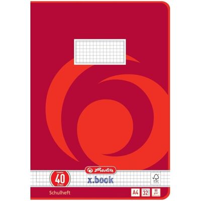 Herlitz, Heft + Block, Schulheft x.book, DIN A4, Lineatur 40 / kariert (A4, Kariert, Harter Einband) Herlitz, Heft + Block, Schulheft x.book, DIN A4, Lineatur 40 / kariert (A4, Kariert, Harter Einband)