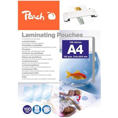 Peach, Laminierfolie, Laminierfolie A4 100mic antistatisch glänzend 100Stk (A4, 100 Stk., 100 µm) Peach, Laminierfolie, Laminierfolie A4 100mic antistatisch glänzend 100Stk (A4, 100 Stk., 100 µm)