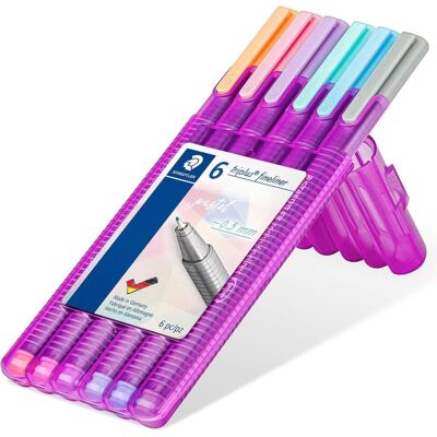 Staedtler Schreibstifte, Dreikantige Fineliner (6x) Staedtler Schreibstifte, Dreikantige Fineliner (6x)