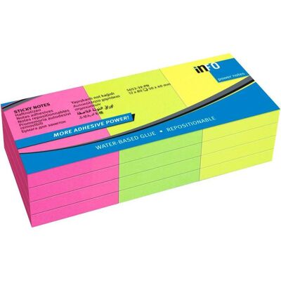 Magni, Haftnotiz, Info PowerNotes Brill-Mix 12x50x40mm,80Bl.je Block (120 x 50 mm) Magni, Haftnotiz, Info PowerNotes Brill-Mix 12x50x40mm,80Bl.je Block (120 x 50 mm)