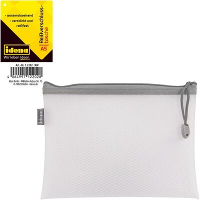 Idena, Mappe, Reissverschlusstasche A5 Mesh weiss (A5, 1x) Idena, Mappe, Reissverschlusstasche A5 Mesh weiss (A5, 1x)