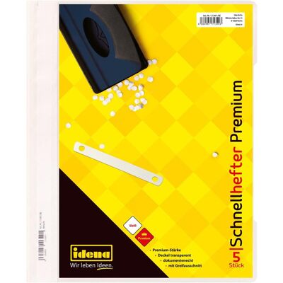 Idena, Mappe, Schnellhefter A4 PP 5er Premium weiss (A4, 5x) Idena, Mappe, Schnellhefter A4 PP 5er Premium weiss (A4, 5x)
