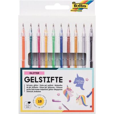 Folia, Schreibstifte, Gelschreiber glitter (10x) Folia, Schreibstifte, Gelschreiber glitter (10x)
