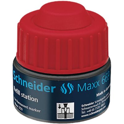 Schneider, Ersatzpatronen + Tintenfass, Permanentmarker Refill-Station 669 rot (Rot, 1 Stk.) Schneider, Ersatzpatronen + Tintenfass, Permanentmarker Refill-Station 669 rot (Rot, 1 Stk.)