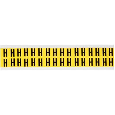 Brady, Etiketten, 3420-H, B-499, Nylongwebe, Buchst. H, Schwarz a. Gelb, 14x19mm, Schrifth. 16mm(25 K. á 32 E. Brady, Etiketten, 3420-H, B-499, Nylongwebe, Buchst. H, Schwarz a. Gelb, 14x19mm, Schrifth. 16mm(25 K. á 32 E.