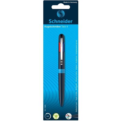 Schneider, Schreibstifte, Kugelschreiber Take 4 sortiert Strichstärke M (1x) Schneider, Schreibstifte, Kugelschreiber Take 4 sortiert Strichstärke M (1x)