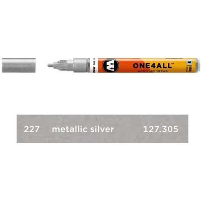 Molotow, Marker, Filzstift One4all 127HS metallic silver 227 (1x) Molotow, Marker, Filzstift One4all 127HS metallic silver 227 (1x)