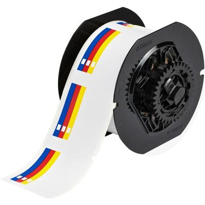 Brady, Etikettenrolle, B30-244-595-CB, vorgedruckte Vinyl-Etiketten, Weiss, glänzend, 57.15 x 57.15 mm, permanent, A (63.50 mm) Brady, Etikettenrolle, B30-244-595-CB, vorgedruckte Vinyl-Etiketten, Weiss, glänzend, 57.15 x 57.15 mm, permanent, A (63.50 mm)