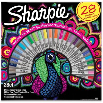 Sharpie, Marker, Permanent Marker Set ”Peacock” (28x) Sharpie, Marker, Permanent Marker Set ”Peacock” (28x)