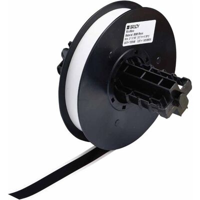 Brady, Etikettenrolle, B-595, Hochleistungs-Industrie-Vinylband, Schwarz, glänzend, 13.00 mm x 30.00 m, permanent (19.05 mm) Brady, Etikettenrolle, B-595, Hochleistungs-Industrie-Vinylband, Schwarz, glänzend, 13.00 mm x 30.00 m, permanent (19.05 mm)