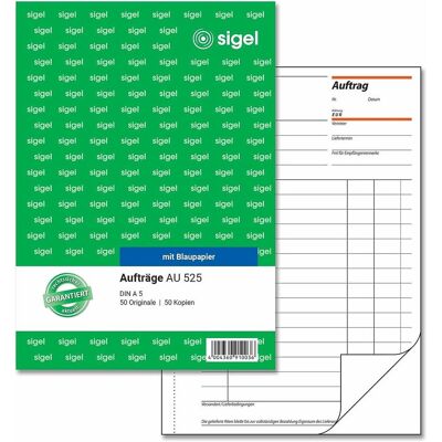 Sigel, Formular, Auftrag Formularbuch AU525 (50x) Sigel, Formular, Auftrag Formularbuch AU525 (50x)