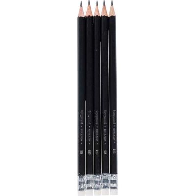 Bruynzeel, Malstifte, Graphite pencil set 5 HB graphite pencils with eraser tips (5x) Bruynzeel, Malstifte, Graphite pencil set 5 HB graphite pencils with eraser tips (5x)