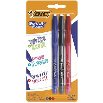 Bic, Schreibstifte, Gel-ocity Illusion Radierbarer Gel-Roller multipack (3x) Bic, Schreibstifte, Gel-ocity Illusion Radierbarer Gel-Roller multipack (3x)