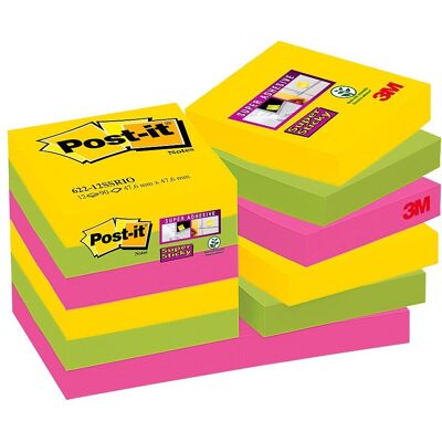 Post-it, Haftnotiz, Super Sticky Carnival (47.60 x 47.60 mm) Post-it, Haftnotiz, Super Sticky Carnival (47.60 x 47.60 mm)