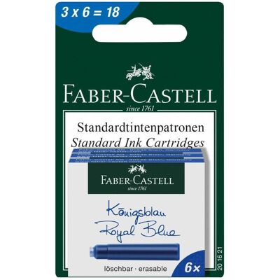 Faber-Castell, Ersatzpatronen + Tintenfass, Tintenpatronen (Blau, 18 Stk.) Faber-Castell, Ersatzpatronen + Tintenfass, Tintenpatronen (Blau, 18 Stk.)