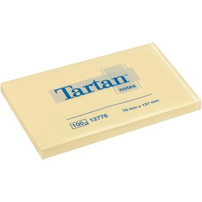 3M Haftnotiz, Post-it Tartan 127 x 76mm (12 x 100) selbstklebende Etiketten Gelb 12 Stk. (76 x 127 mm) 3M Haftnotiz, Post-it Tartan 127 x 76mm (12 x 100) selbstklebende Etiketten Gelb 12 Stk. (76 x 127 mm)