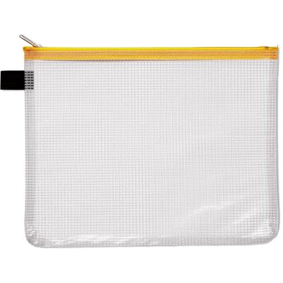 Foldersys, Mappe, Reissverschlussbeutel A5 transparent/gelb 0,20 mm (A5, 1x) Foldersys, Mappe, Reissverschlussbeutel A5 transparent/gelb 0,20 mm (A5, 1x)