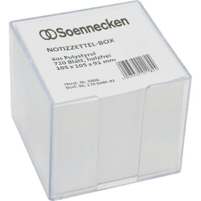 Soennecken, Schreibtisch Accessoire, Notizzettelbox Masse: 10,5 x 10,5 x 9,1 cm (B x H x T) Verwendung für Papiergrössen: 9,7 x 9,7 x Soennecken, Schreibtisch Accessoire, Notizzettelbox Masse: 10,5 x 10,5 x 9,1 cm (B x H x T) Verwendung für Papiergrössen: 9,7 x 9,7 x
