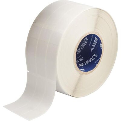Brady, Etikettenrolle, THT-10-417-3, selbstlaminierendes Vinyl, Weiss/Transparent, 25.40 x 25.40(95.25) mm, permanen (25.40 mm) Brady, Etikettenrolle, THT-10-417-3, selbstlaminierendes Vinyl, Weiss/Transparent, 25.40 x 25.40(95.25) mm, permanen (25.40 mm)
