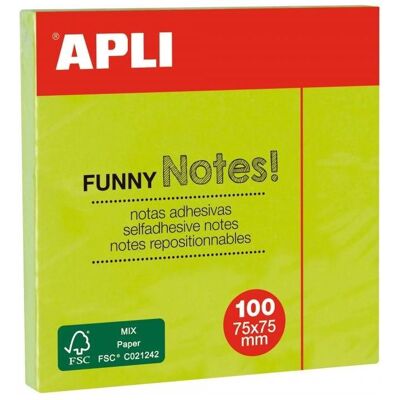 Apli, Haftnotiz, notes bright (75 x 75 mm) Apli, Haftnotiz, notes bright (75 x 75 mm)