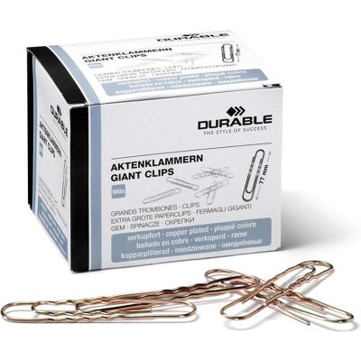 Durable, Büroklammer, AKTENKLAMMERN 77 mm VERKUPFERT 1 Pg. Ã 100 Stück 121324 (1x) Durable, Büroklammer, AKTENKLAMMERN 77 mm VERKUPFERT 1 Pg. Ã 100 Stück 121324 (1x)