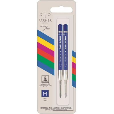 Parker Pen, Ersatzpatronen + Tintenfass, QuinkFlow (Blau, 1 mm, 2 Stk.) Parker Pen, Ersatzpatronen + Tintenfass, QuinkFlow (Blau, 1 mm, 2 Stk.)