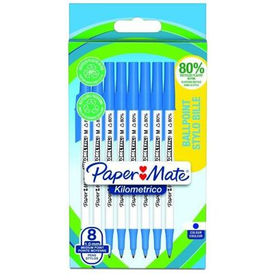 Paper Mate, Schreibstifte, Kugelschreiber Kilometrico Reycled M Blau 8er Blister (8x) Paper Mate, Schreibstifte, Kugelschreiber Kilometrico Reycled M Blau 8er Blister (8x)