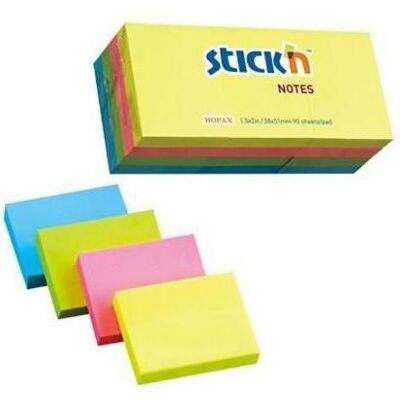 Stickman, Haftnotiz, Stickn Notes samoprzylepny Neon mix 4 kolory (240564) (51 x 38 mm) Stickman, Haftnotiz, Stickn Notes samoprzylepny Neon mix 4 kolory (240564) (51 x 38 mm)