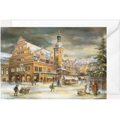 Olewinski & Tochter, Grusskarte + Briefpapier, 2500 - Weihnachtsklappkarte "Leipzig Altes Rathaus" Olewinski & Tochter, Grusskarte + Briefpapier, 2500 - Weihnachtsklappkarte "Leipzig Altes Rathaus"