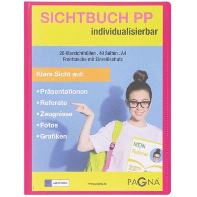 Pagna, Mappe, School Sichtbuch DIN A4, 20 Hüllen dunkelrosa (A4, 1x) Pagna, Mappe, School Sichtbuch DIN A4, 20 Hüllen dunkelrosa (A4, 1x)