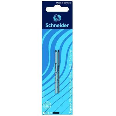 Schneider, Ersatzpatronen + Tintenfass, Mine Express 56 M schwarz 2 Stk. (Schwarz, 0.50 mm, 2 Stk.) Schneider, Ersatzpatronen + Tintenfass, Mine Express 56 M schwarz 2 Stk. (Schwarz, 0.50 mm, 2 Stk.)