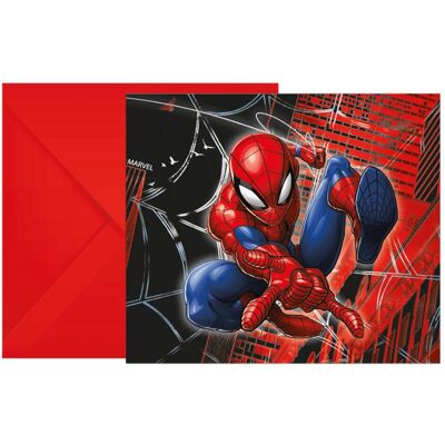 Procos, Grusskarte + Briefpapier, Spiderman World of Webs Partyeinladung 6 Stück FSC (6 Stk.) Procos, Grusskarte + Briefpapier, Spiderman World of Webs Partyeinladung 6 Stück FSC (6 Stk.)