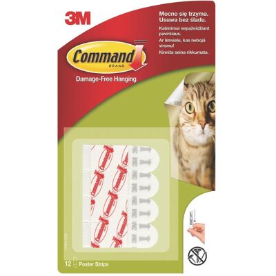 3M Klebehaken + Klebenagel, Ersatzbänder für mehrweghaken, 12 stk. 3M Klebehaken + Klebenagel, Ersatzbänder für mehrweghaken, 12 stk.