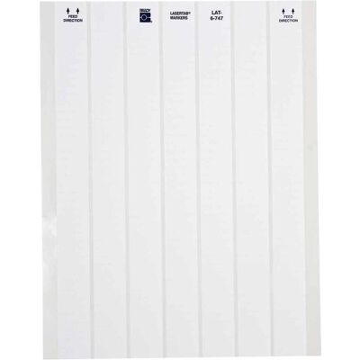 Brady, Etiketten, LAT-7-747-10, Polyester, Weiss, 25.40 x 12.70 mm, permanent, US-Letter, 7-bahnig (10.108 E.) Brady, Etiketten, LAT-7-747-10, Polyester, Weiss, 25.40 x 12.70 mm, permanent, US-Letter, 7-bahnig (10.108 E.)