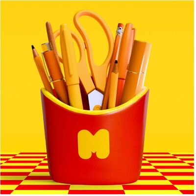 Mustard, Schreibtisch Accessoire, - Fries 'n Scribes - 10 cm x 8 cm Mustard, Schreibtisch Accessoire, - Fries 'n Scribes - 10 cm x 8 cm