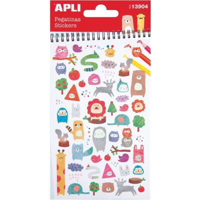 Apli, Sticker, Ein satz aufkleber, konvex, tierförmig, farbmischung Apli, Sticker, Ein satz aufkleber, konvex, tierförmig, farbmischung