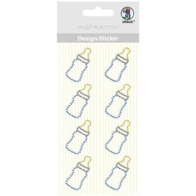 Magni, Sticker, Design Sticker Nuckelflasche, 8 Stück in blau, selbstklebend, ideal geeignet für Scrapbooking, Karte (8 Sticker) Magni, Sticker, Design Sticker Nuckelflasche, 8 Stück in blau, selbstklebend, ideal geeignet für Scrapbooking, Karte (8 Sticker)