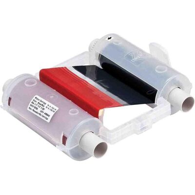 Brady, Etikettenrolle, Farbband, Schwarz-Rot, 200.00 mm Farbfeldlänge, 105.00 mm x 60.00 m, f. GlobalMark Multicolo (105 mm) Brady, Etikettenrolle, Farbband, Schwarz-Rot, 200.00 mm Farbfeldlänge, 105.00 mm x 60.00 m, f. GlobalMark Multicolo (105 mm)