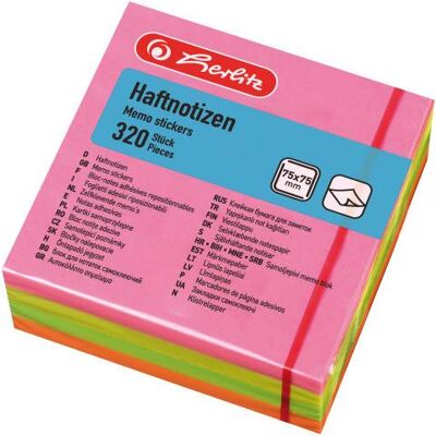 Herlitz, Haftnotiz, Haftnotizen, 75 x 75 mm, Neonfarben Herlitz, Haftnotiz, Haftnotizen, 75 x 75 mm, Neonfarben