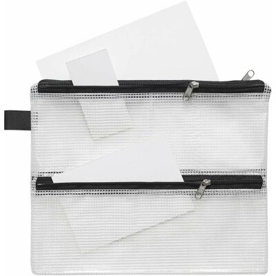Foldersys, Mappe, Reissverschlussbeutel A5 transparent/schwarz 0,15 mm (A5) Foldersys, Mappe, Reissverschlussbeutel A5 transparent/schwarz 0,15 mm (A5)