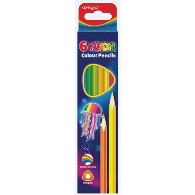 Keyroad, Bleistift, Bleistifte, dreieckig, neon, 6 stk., farbmischung (6x) Keyroad, Bleistift, Bleistifte, dreieckig, neon, 6 stk., farbmischung (6x)