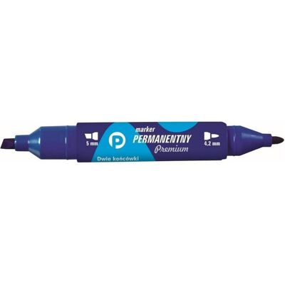 Tetis, Marker, Permanentmarker blau, 2 abgeschrägte Spitzen (12x) Tetis, Marker, Permanentmarker blau, 2 abgeschrägte Spitzen (12x)