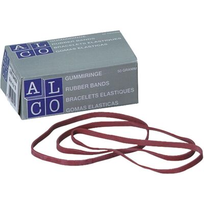 Alco, Gummiband, Gummibänder, rot, diverse Grössen, wahlweise 50 g oder 1000 g Alco, Gummiband, Gummibänder, rot, diverse Grössen, wahlweise 50 g oder 1000 g