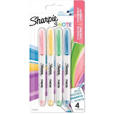 Sharpie, Marker, Permanent-Marker S-Note Creative 1-5 mm, 4 Stück (4x) Sharpie, Marker, Permanent-Marker S-Note Creative 1-5 mm, 4 Stück (4x)