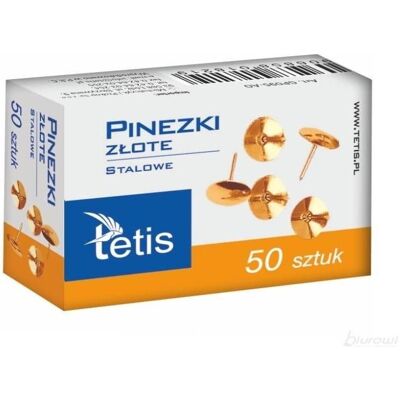 Tetis, Büroklammer, Goldnadeln 50 Stück GP095-AO Tetis, Büroklammer, Goldnadeln 50 Stück GP095-AO
