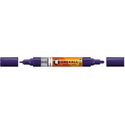 Molotow, Marker, Marqueur pour Maquettes - One4All Twin - Acrylique Violet Sombre - 1,5/4mm - -043 - 15 cm (1x) Molotow, Marker, Marqueur pour Maquettes - One4All Twin - Acrylique Violet Sombre - 1,5/4mm - -043 - 15 cm (1x)