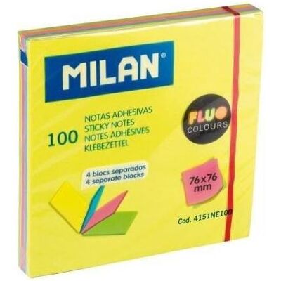 Milan, Haftnotiz, Selbstklebende Notizzettel 76x76 /100K 4 Farben MAILAND (76 x 76 mm) Milan, Haftnotiz, Selbstklebende Notizzettel 76x76 /100K 4 Farben MAILAND (76 x 76 mm)