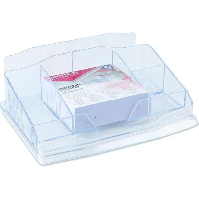Office Products, Schreibtisch Accessoire, Schreibtisch-organizer aus kunststoff, mit zettel, transparent Office Products, Schreibtisch Accessoire, Schreibtisch-organizer aus kunststoff, mit zettel, transparent